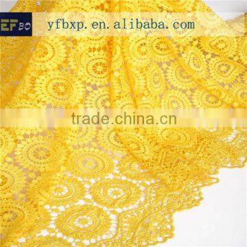 Best Selling Yellow Cord Lace African Fabric Nigerian Styles Wholesale Guipure Lace Wedding Dress Top Quality Embroidery Lace photo-6