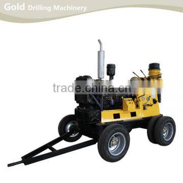 Wheel Mounted Diesel Power Driving Rotating Drilling Machine Water Well Drilling Rig Core Drilling Rig