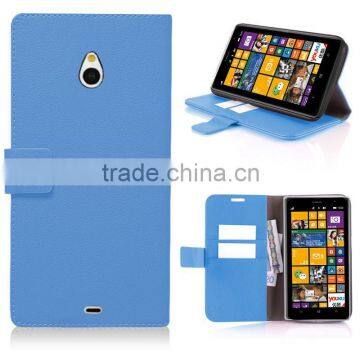 For nokia lumia 1320 blue wallet leather case high quality factory's price