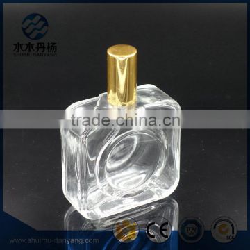 100ml square glass perfume bottle with pump sprayer