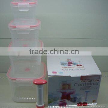 5pcs airtight vacuum food storage container with a pump