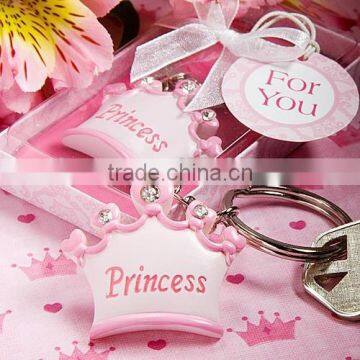 Wedding Favors Pink Crown Themed Princess Keychain