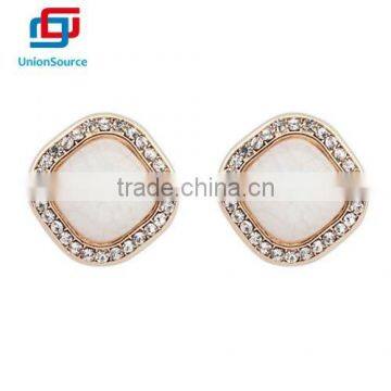 Fashion Office Small Square Golden Border Lady Earings photo-3