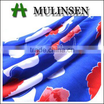 100% polyester wool peach printed apparel fabric