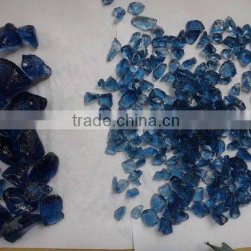 crushed cobalt blue glass chips