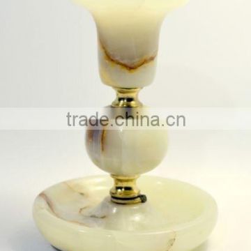 White Onyx Candle Holders