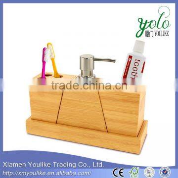 High quality alibaba china wall bamboo bathroom accessory set