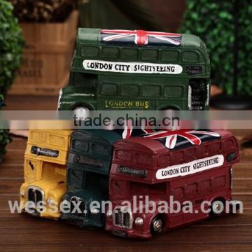 London Bus Natural Resins Piggy Bank