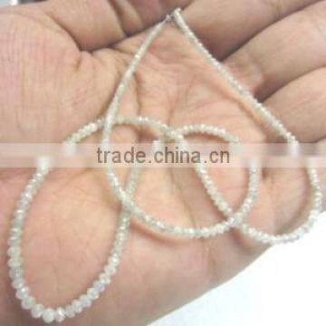 Nalural loose Diamond Beads necklace faceted strand chain Indian manufacturer