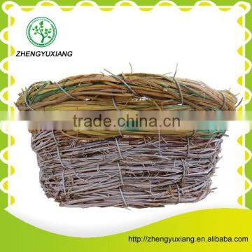 Eco-friendly antique oval straw baskets