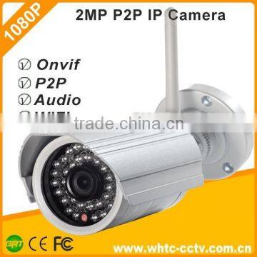 2MP outdoor Bullet P2P wireless wifi ip camera with IR-CUT