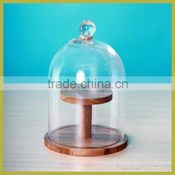 wedding cake glass dome with base