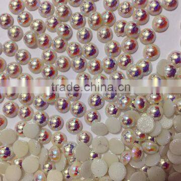 new product arrival best shining ceramic half pearl with glue for clothing decoration DIY