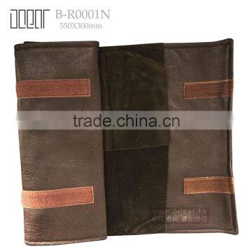 Odear Fashion professional brown leather jewelry roll