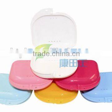 Best quality Colored Plastic Denture Box With Hole