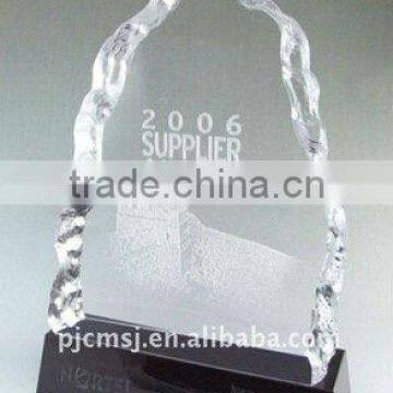 Laser Etched Crystal Iceberg Crafts For Honoring Award