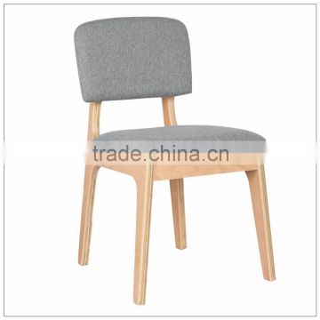 Bentwood Dining Chair with Linen Back Support & Seat