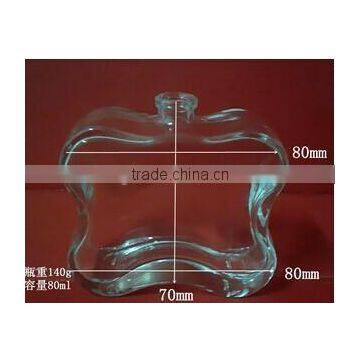 80ml clear glass art deco butterfly shape perfume bottles