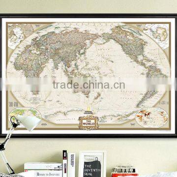 2016 new digital printing world map poster