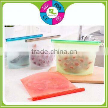 Food grade Kitchen Zipper Silicone Freshness Bag