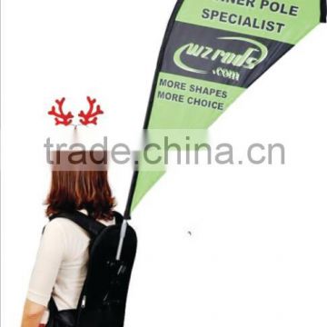 Outdoor Promotion Cheap Customs Flag Backpack walking Banners with X Banner for advertising