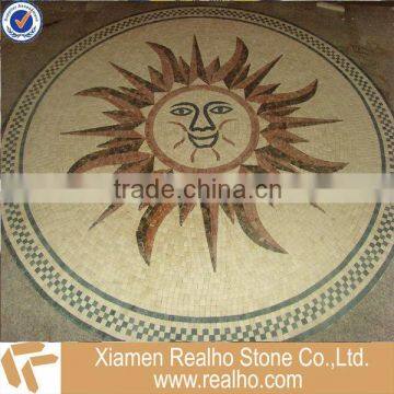 marble round mosaic tile for flooring