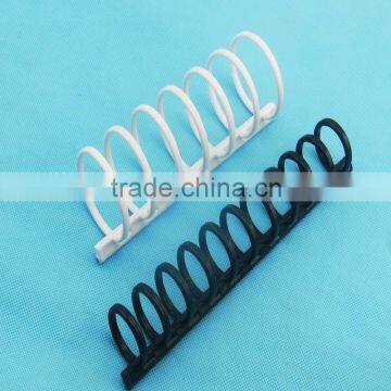 White/Black plastic ring binder clip / plastic paper clip with 7/9 ring