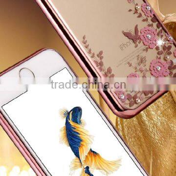 Luxury Design Newest Cellphone Acessories TPU Electroplate Flower Pattern Phone Case for IPhone 5 /6s/6plus photo-3