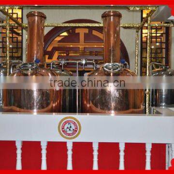 200L brewing equipment in red copper