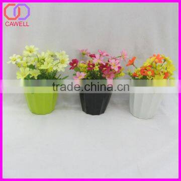 Mini Artificial Plastic Flower Pot Plant photo-3