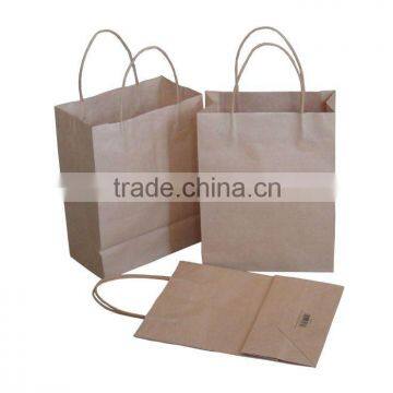 Craft paper bags with bottom label