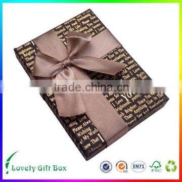 High Quality Fancy Empty Black Cardboard Chocolate Box photo-3