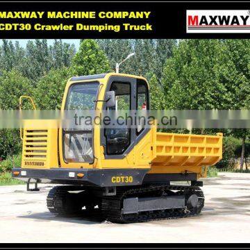 Customized Big Power Crawler Dumping Truck with Steel Track for Dredging Project , CE / ISO / SGS , Model: CDT30