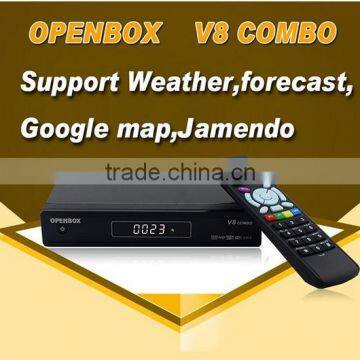 FTA Satellite Receiver DVB-S2+T2&T V8 Combo Support USB Wifi IPTV CAS PVR Twin Protocol Cccam Newcam MScam Youtube