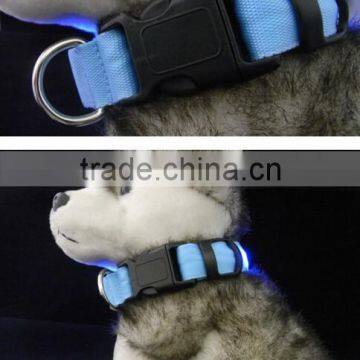 High Quality Nylon Nylon LED Flashing Dog Collar With 3 Flashing Mode 8 Colour photo-5