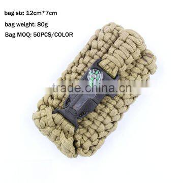 550 paracord survival bag for belt, survival cheap tools bag