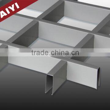 Cell Size 100mm*100mm Building Materials Open Aluminum Grid Design