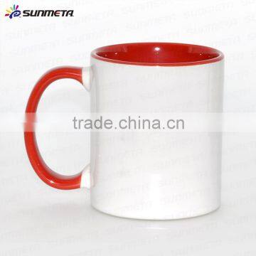 Sunmeta cheap high quality 11oz sublimation coated color coffee mug(SKB-06)