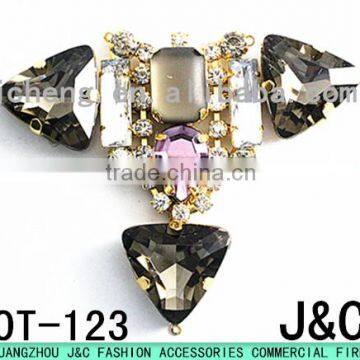 fashion jeweled rhinestone and acrylic stone lady shoe accessories