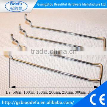 Hot sale chrome metal euro hooks for pegboard