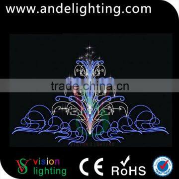 220V Customized 3D fountain Christmas led sculpture motif light