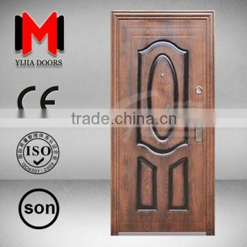 YIJIA hot sale wood color secure steel door, YJRH70