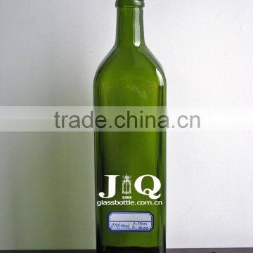 1000ml Square Glass Olive Oil Bottle Green Color
