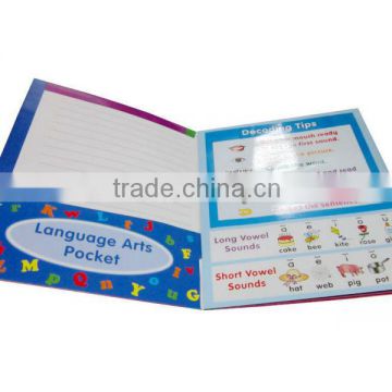 Colorful printed paper file holder for categorized subject for student