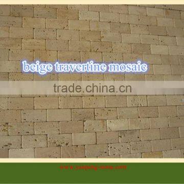 beige travertine mosaic tile