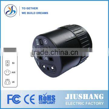 Rotatable International USB Universal Travel Adapter With UK EU US AU Plugs photo-5