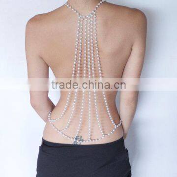 Sexy waist chain pearl body chain