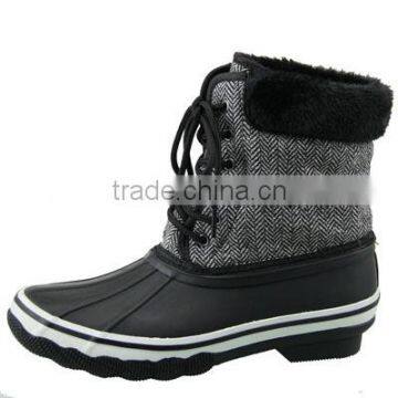 Factory Wholesell Rubber Shell Duck Boots Fur Boots Ankle Boots Warm Lining Boots photo-2