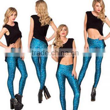 Customize digital print stretch spandex fabrc leggings,character designs with low MOQ