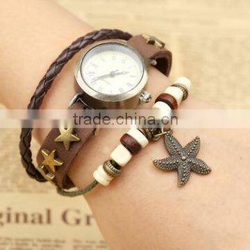 Fashion Faux Leather Bracelet Watch Students Bracelet Manly Leather Bracelets photo-2